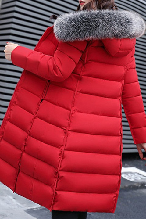 Dámska obojstranná bunda DILIANDRA, Farba: červená/čierna, IVET.EU - Štýlové oblečenie