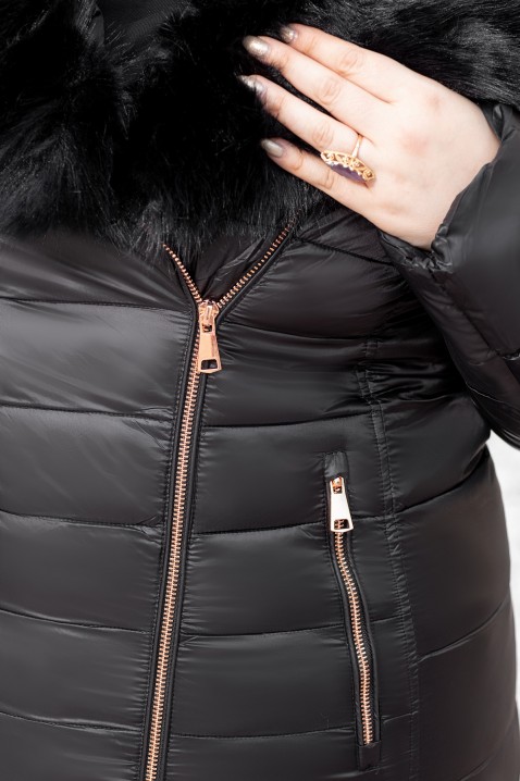Dámská dlouhá bunda KOSIMA, Barva: černá, IVET.EU - Stylové oblečení