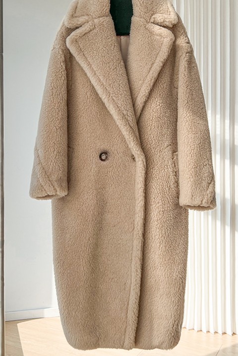 Παλτό BEARONA BEIGE, Χρώμα: μπεζ, IVET.EU - Εκπτώσεις έως -80%