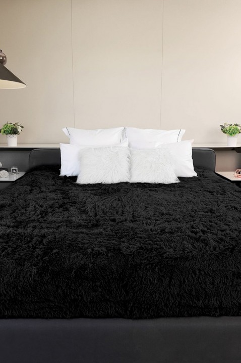 Κουβέρτα DEGOLDA BLACK 160x200 cm, Χρώμα: μαύρο, IVET.EU - Εκπτώσεις έως -80%