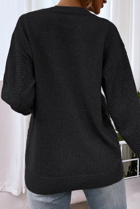 Dámsky sveter MENARELA BLACK, Farba: čierna, IVET.EU - Štýlové oblečenie