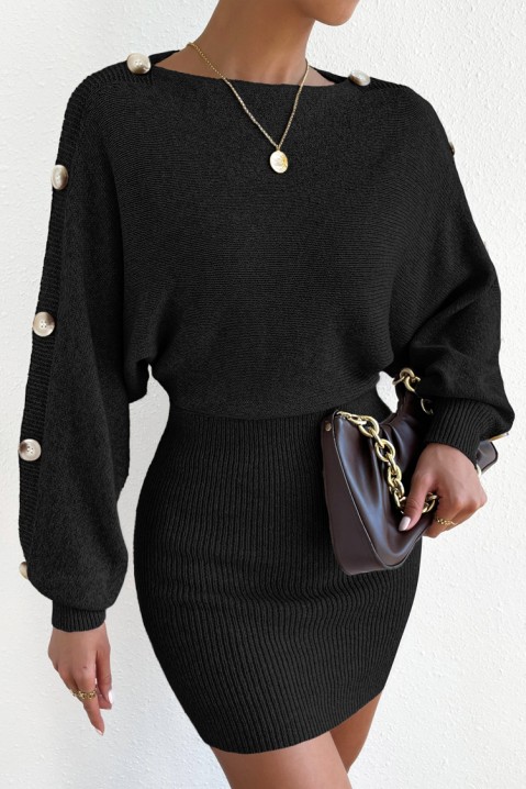 Šaty BORELESA BLACK, Barva: černá, IVET.EU - Stylové oblečení