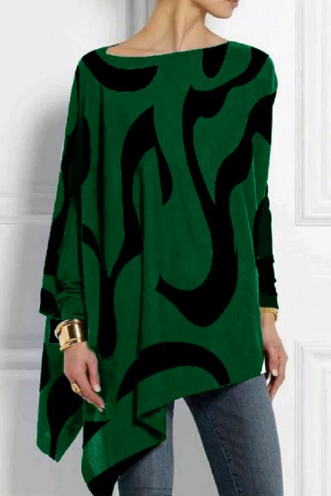 Dámska blúzka ROGONHA GREEN, Farba: zeleno-čierna, IVET.EU - Štýlové oblečenie