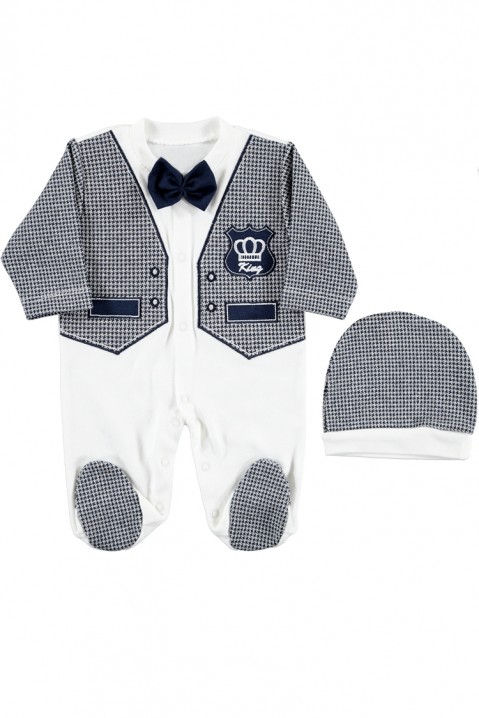 Kūdikių rinkinys berniukui DORSIFI, Spalvos: tamsiai mėlyna su balta, IVET.EU - Madinga apranga