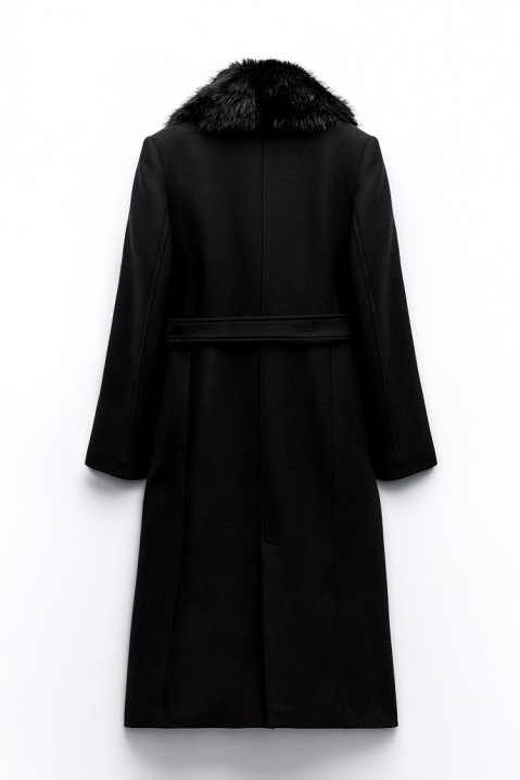 Παλτό OVERSINA BLACK, Χρώμα: μαύρο, IVET.EU - Εκπτώσεις έως -80%