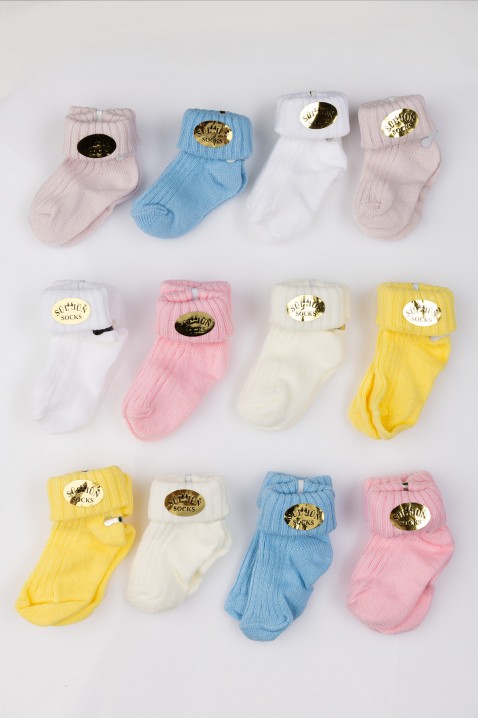 Komplet 12 kusů kojeneckých ponožek NOVENTI, Barva: mnohobarevná, IVET.EU - Stylové oblečení
