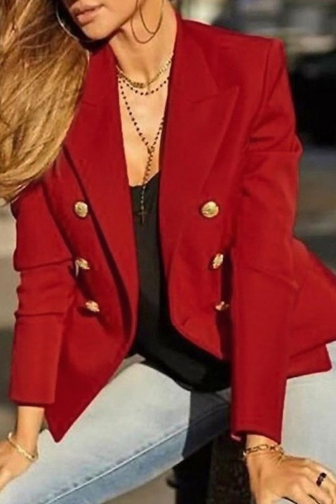 Σακάκι PRITINA RED, Χρώμα: κόκκινο, IVET.EU - Εκπτώσεις έως -80%