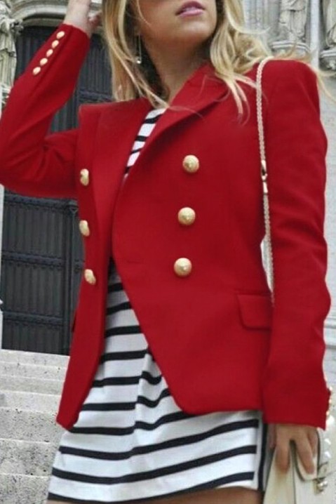 Dámske sako PRITINA RED, Farba: červená, IVET.EU - Štýlové oblečenie