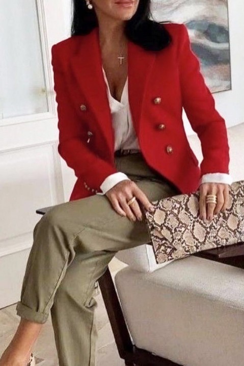 Dámské sako PRITINA RED, Barva: červená, IVET.EU - Stylové oblečení