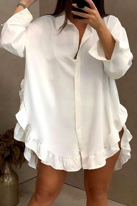 Γυναικείο πουκάμισο FORTELSA, Χρώμα: άσπρο, IVET.EU - Εκπτώσεις έως -80%
