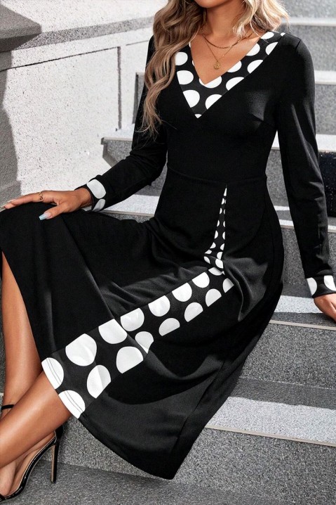 Suknelė DOMENOLDA, Spalvos: juoda su balta, IVET.EU - Madinga apranga