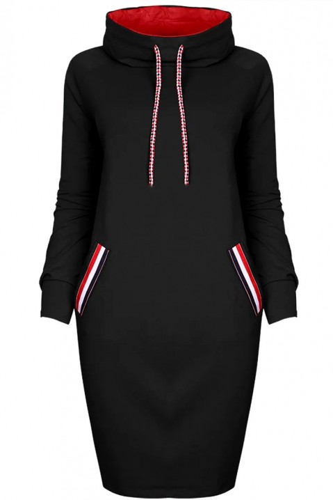 Φόρεμα SENERDA BLACK, Χρώμα: μαύρο, IVET.EU - Εκπτώσεις έως -80%