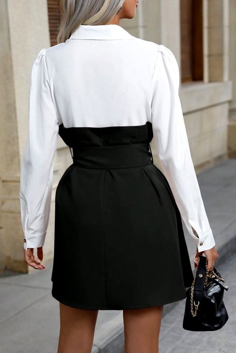 Suknelė LUMENORA BLACK, Spalvos: juoda su balta, IVET.EU - Madinga apranga