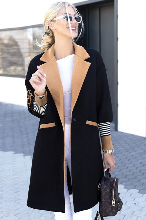 Moteriškas paltas GRATEMALA BLACK, Spalvos: įvairiaspalvė, IVET.EU - Madinga apranga