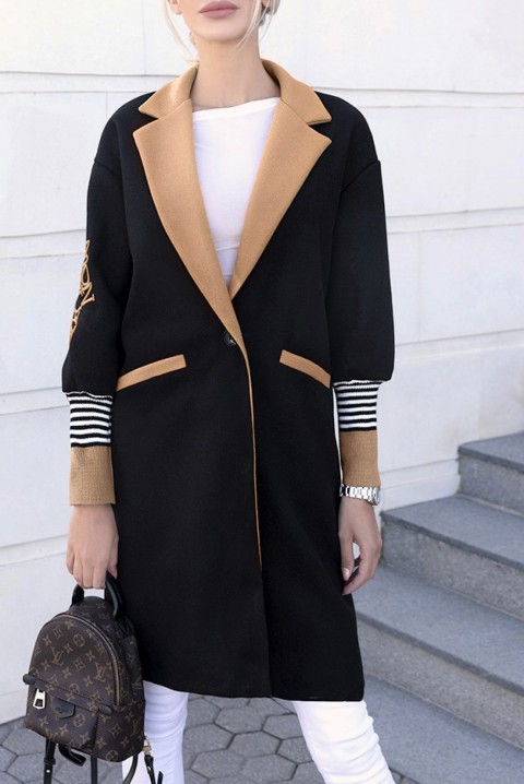 Moteriškas paltas GRATEMALA BLACK, Spalvos: įvairiaspalvė, IVET.EU - Madinga apranga