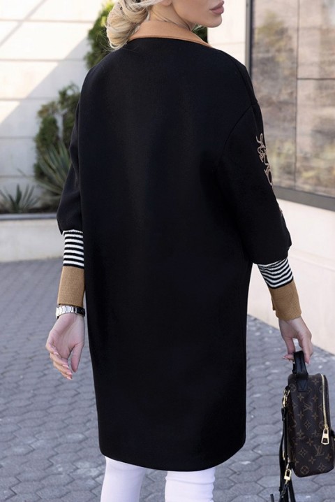 Παλτό GRATEMALA BLACK, Χρώμα: χρωματιστό, IVET.EU - Εκπτώσεις έως -80%