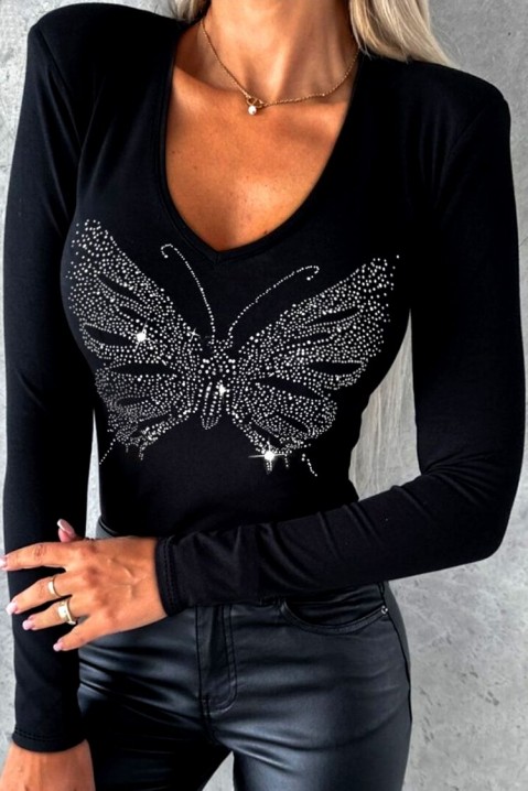 Γυναικεία μπλούζα MARIESA BLACK, Χρώμα: μαύρο, IVET.EU - Εκπτώσεις έως -80%
