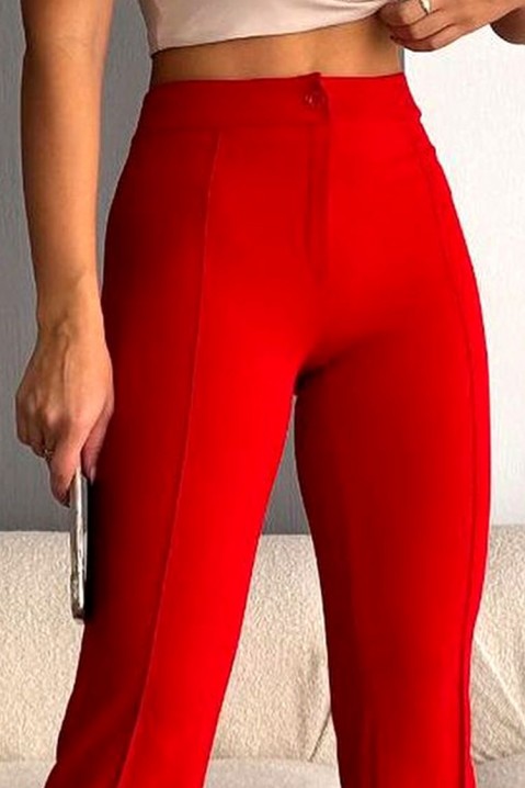 Dámské kalhoty LEOTINA RED, Barva: červená, IVET.EU - Stylové oblečení