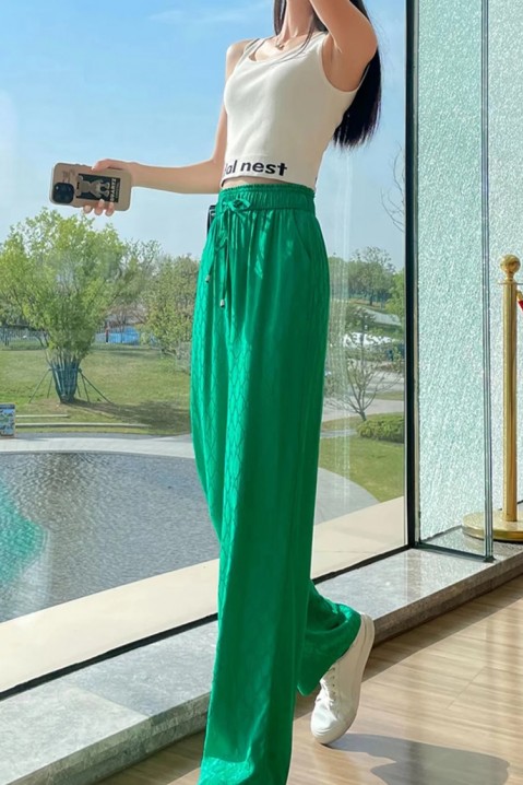 Dámské kalhoty LOGENDA GREEN, Barva: zelená, IVET.EU - Stylové oblečení