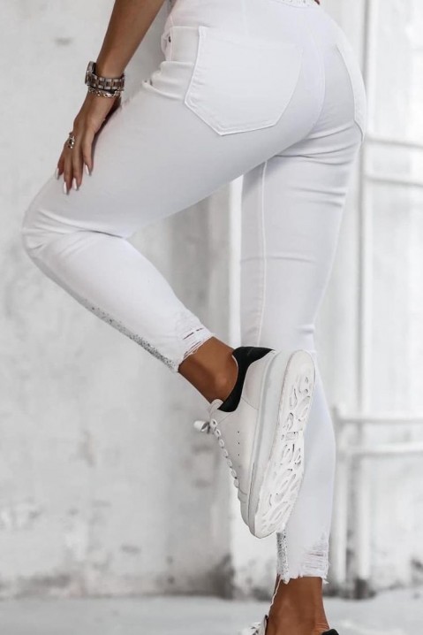 Dámské džíny BOLANSA WHITE, Barva: bílá, IVET.EU - Stylové oblečení