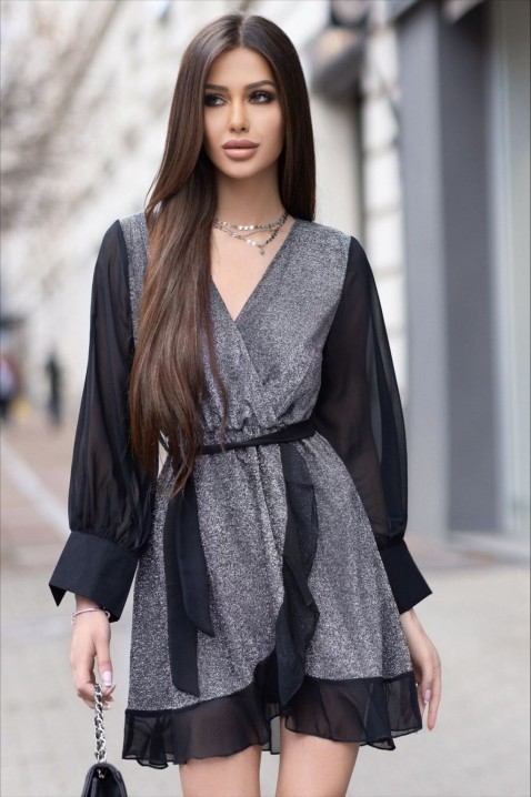 Šaty ALORENA, Farba: sivá, IVET.EU - Štýlové oblečenie