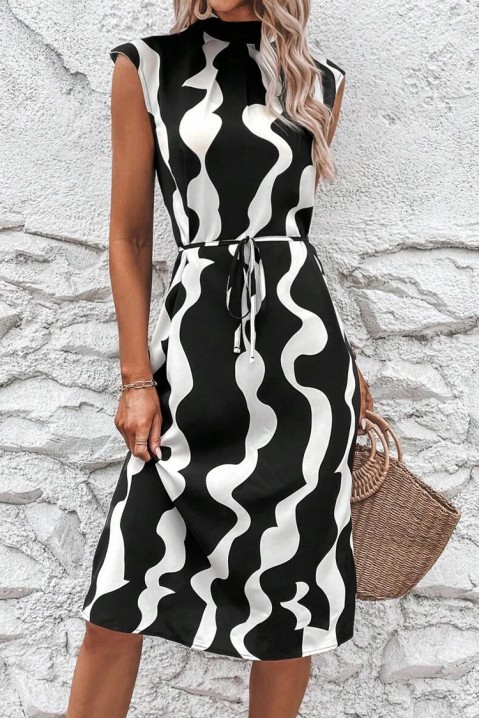 Φόρεμα GODELDA, Χρώμα: μαύρο και άσπρο, IVET.EU - Εκπτώσεις έως -80%
