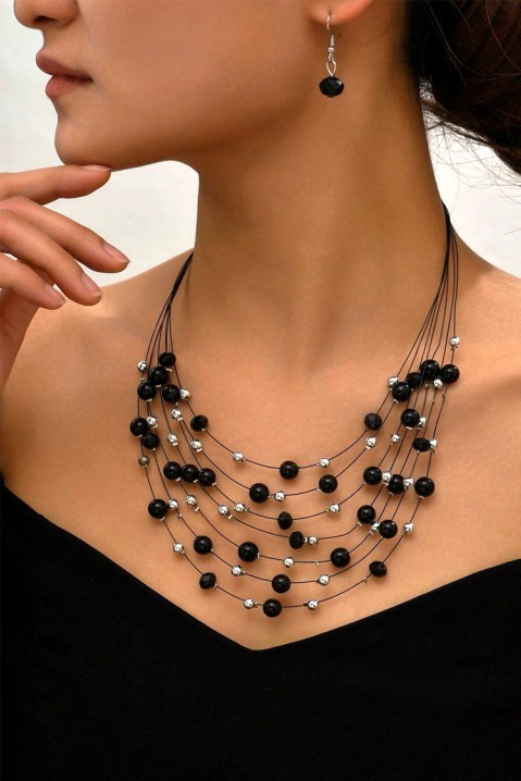 Komplet šperků DOZDENA BLACK, Barva: černá, IVET.EU - Stylové oblečení