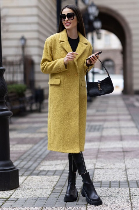 Dámský kabát GROMELTA YELLOW, Barva: žlutá, IVET.EU - Stylové oblečení