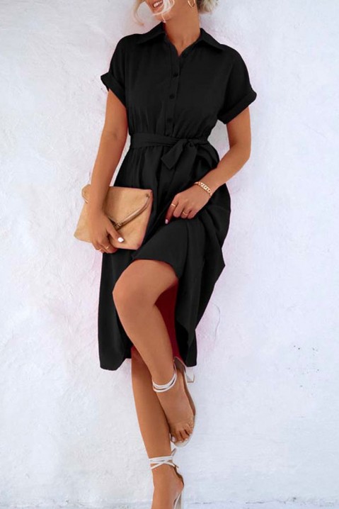 Φόρεμα MELINTA BLACK, Χρώμα: μαύρο, IVET.EU - Εκπτώσεις έως -80%