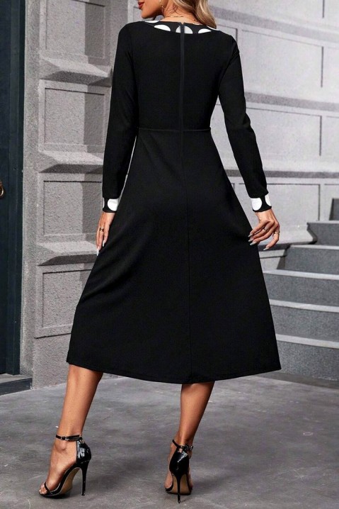 Φόρεμα DOMENOLDA, Χρώμα: μαύρο και άσπρο, IVET.EU - Εκπτώσεις έως -80%