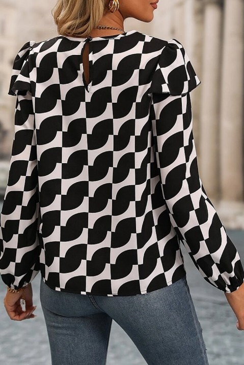 Γυναικεία μπλούζα DOMILPERA, Χρώμα: μαύρο και άσπρο, IVET.EU - Εκπτώσεις έως -80%