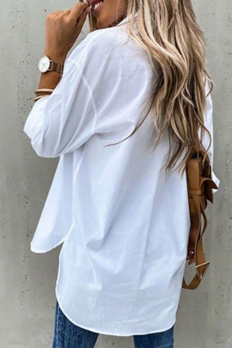 Γυναικείο πουκάμισο TENTAVA WHITE, Χρώμα: άσπρο, IVET.EU - Εκπτώσεις έως -80%