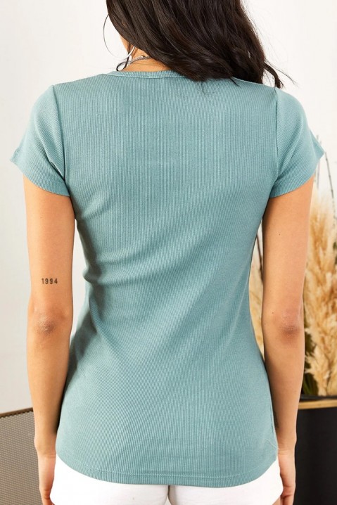 Dámské triko ROKEDA, Barva: mentolová, IVET.EU - Stylové oblečení