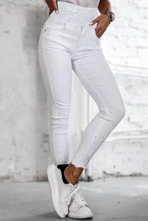 Dámske džínsy BOLANSA WHITE, Farba: biela, IVET.EU - Štýlové oblečenie