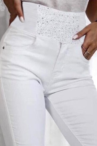 Dámské džíny BOLANSA WHITE, Barva: bílá, IVET.EU - Stylové oblečení