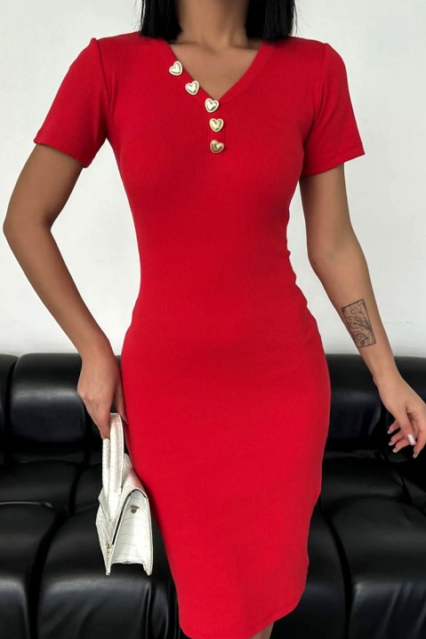 Šaty REDESONA, Farba: červená, IVET.EU - Štýlové oblečenie