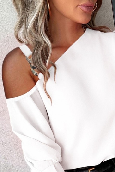 Γυναικεία μπλούζα KATELENA WHITE, Χρώμα: άσπρο, IVET.EU - Εκπτώσεις έως -80%
