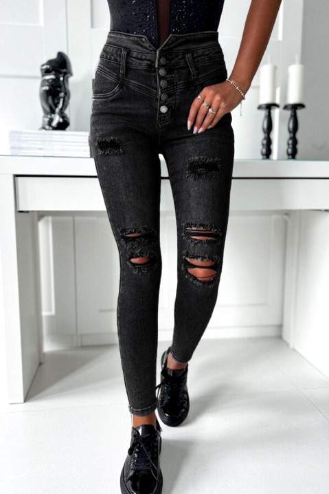 Dámske džínsy MELONTA BLACK, Farba: čierna, IVET.EU - Štýlové oblečenie