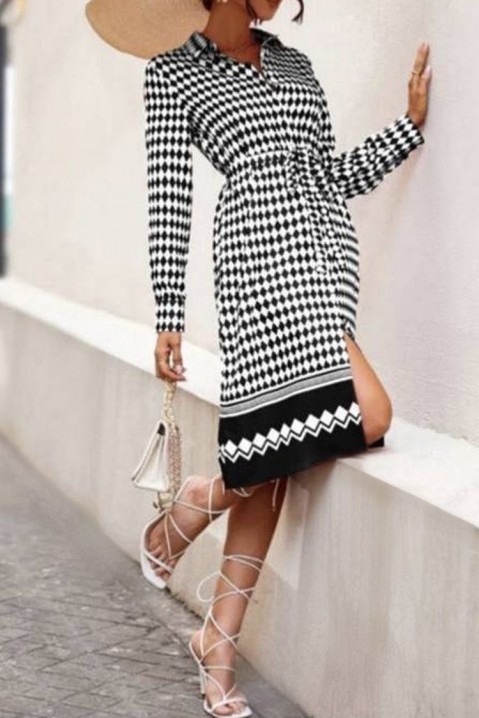 Šaty LOREOLA BLACK, Farba: bielo čierna, IVET.EU - Štýlové oblečenie