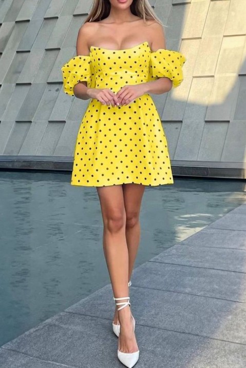 Šaty BOMBETA YELLOW, Barva: žlutá, IVET.EU - Stylové oblečení