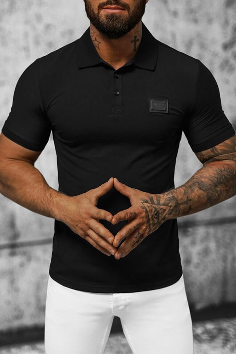 Ανδρικό κοντομάνικο μπλουζάκι FREBOLFO BLACK, Χρώμα: μαύρο, IVET.EU - Εκπτώσεις έως -80%
