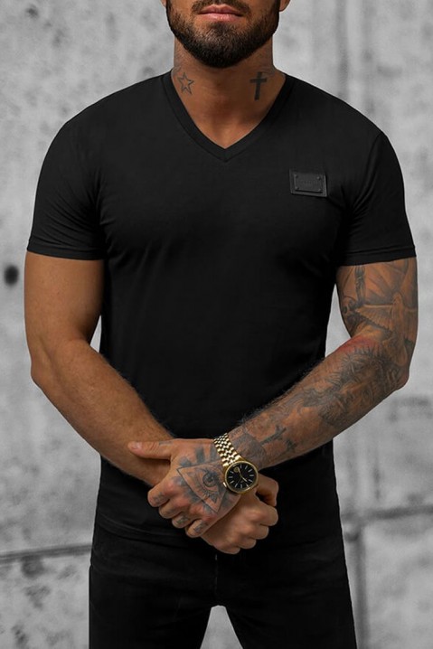 Ανδρικό κοντομάνικο μπλουζάκι FEVERGO BLACK, Χρώμα: μαύρο, IVET.EU - Εκπτώσεις έως -80%