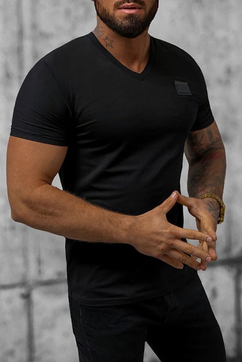 Ανδρικό κοντομάνικο μπλουζάκι FEVERGO BLACK, Χρώμα: μαύρο, IVET.EU - Εκπτώσεις έως -80%