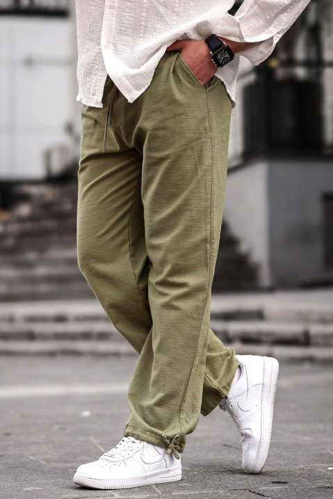 Pánské kalhoty LEFONHO KHAKI, Barva: khaki, IVET.EU - Stylové oblečení