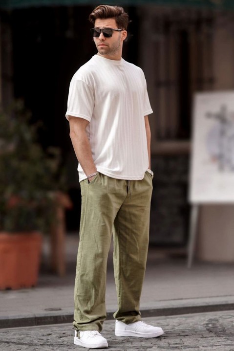 Ανδρικό παντελόνι LEFONHO KHAKI, Χρώμα: χακί, IVET.EU - Εκπτώσεις έως -80%