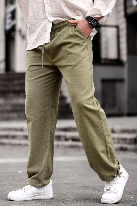 Ανδρικό παντελόνι LEFONHO KHAKI, Χρώμα: χακί, IVET.EU - Εκπτώσεις έως -80%