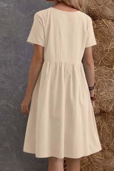Šaty KOMERFA BEIGE, Barva: béžová, IVET.EU - Stylové oblečení