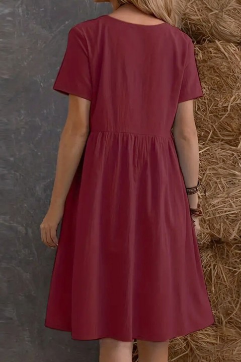Šaty KOMERFA BORDO, Barva: bordová, IVET.EU - Stylové oblečení