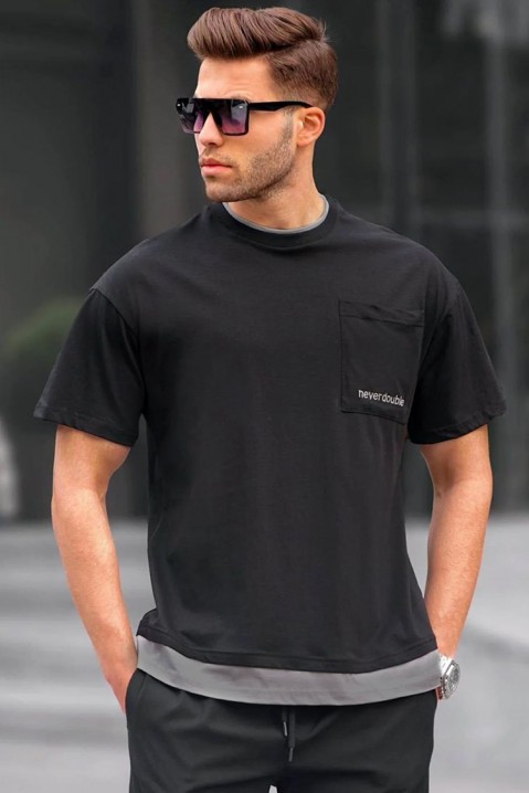 Pánske tričko KRISANO BLACK, Farba: čierna, IVET.EU - Štýlové oblečenie