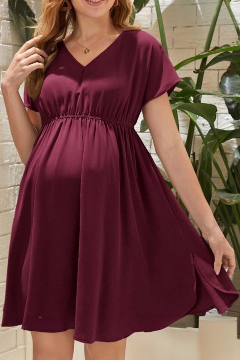 Φόρεμα εγκυμοσύνης NENTILSA, Χρώμα: μπορντό, IVET.EU - Εκπτώσεις έως -80%